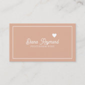 Carte de visite Elegant Rose Dusty (Devant)