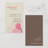 CARTE DE VISITE élégant :: rose élégant crème rose (Devant / Derrière)