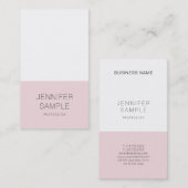 Carte De Visite Elégant rose élégant design moderne tendance Plain (Devant / Derrière)
