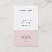 Carte De Visite Elégant rose élégant design moderne tendance Plain (Dos)