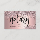 Carte De Visite Elégant rose élégant parties scintillant or notair (Devant)