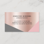 Carte De Visite Elégant rose en cuivre ciseaux en or coiffeuse (Dos)