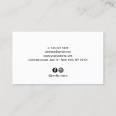 Carte De Visite Elégant rose en cuivre ciseaux en or coiffeuse (Dos)