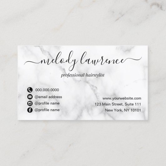 Carte De Visite Elégant rose en cuivre ciseaux en or coiffeuse (Dos)