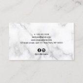 Carte De Visite Elégant rose en cuivre ciseaux en or coiffeuse (Dos)