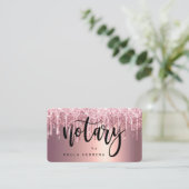 Carte De Visite Élégant rose en cuivre parties scintillant dorée à (Debout devant)