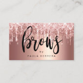 Carte De Visite Élégant rose en cuivre parties scintillant or gout (Devant)