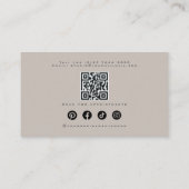 Carte De Visite Élégant rose et gris Lash Extension Salon de beaut (Dos)