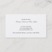 Carte De Visite Élégant rose FAUX Silver Sequin Monogramme 2 (Dos)