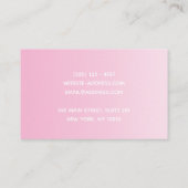 Carte De Visite Élégant Rose Floral Monogram Classy (Dos)