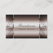 Carte De Visite Élégant Rose foncé Or Squigglé Bijoux ornemental (Devant)