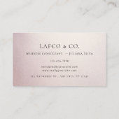 Carte De Visite Élégant Rose Gold (Dos)