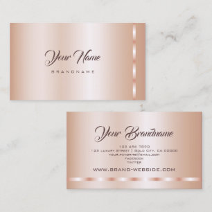Carte De Visite Elégant Rose Gold Blush professionnel et tendance