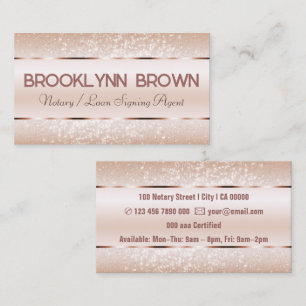 Carte De Visite Elégant Rose Gold Bordure Parties scintillant étoi