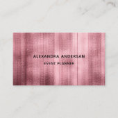 Carte De Visite Élégant Rose Gold brossé métal professionnel (Devant)