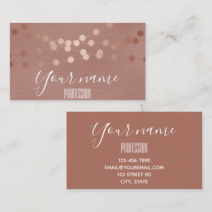 Carte De Visite Élégant Rose Gold Classy Simple