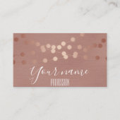 Carte De Visite Élégant Rose Gold Classy Simple (Devant)