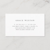 Carte De Visite Elégant Rose Gold Conch Shell (Dos)
