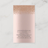 Carte De Visite Élégant Rose Gold Diamonds Lotus Business (Dos)