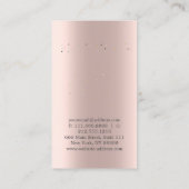 Carte De Visite Élégant Rose Gold Diamonds Lotus Business (Dos)