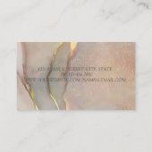 Carte De Visite  Elegant Rose Gold Diamonds Opal Lotus (Dos)