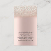 Carte De Visite Élégant Rose Gold Diamonds Yoga Business (Dos)