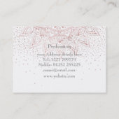 Carte De Visite Elégant Rose Gold Dots Mandala (Dos)