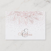 Carte De Visite Elégant Rose Gold Dots Mandala (Devant)