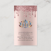 Carte De Visite Élégant Rose Gold Drivers Lotus (Dos)