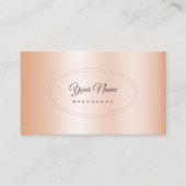 Carte De Visite Élégant Rose Gold Effet Modèle professionnel (Devant)