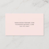 Carte De Visite Élégant Rose Gold Foil et Opal Blush Rose (Dos)