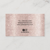 Carte De Visite Elégant Rose Gold Lips Beauté Salon maquillage Art (Dos)