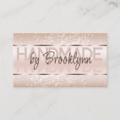 Carte De Visite Elégant Rose Gold Luxurious Parties scintillant Gl (Devant)