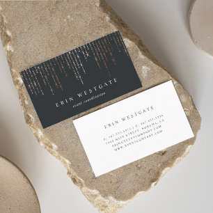 Carte De Visite Élégant Rose Gold Marquee