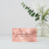 Carte De Visite Élégant Rose Gold Metal Professional (Debout devant)