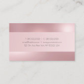 Carte De Visite Élégant Rose Gold Modèle moderne professionnel (Dos)