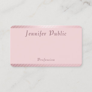 Carte De Visite Elégant Rose Gold Modèle Moderne tendance Simple
