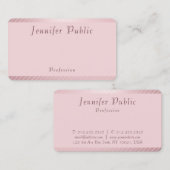 Carte De Visite Elégant Rose Gold Modèle Moderne tendance Simple (Devant / Derrière)