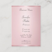 Carte De Visite Élégant Rose Gold Moderne Calligraphie Professionn (Dos)