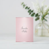 Carte De Visite Élégant Rose Gold Moderne Calligraphie Professionn (Debout devant)