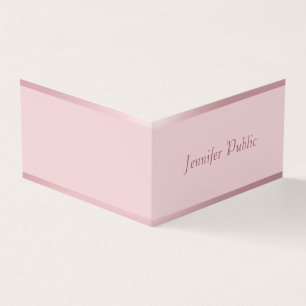 Carte De Visite Élégant Rose Gold Moderne manuscrit Nom du script
