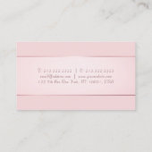 Carte De Visite Élégant Rose Gold Moderne manuscrit Script tendanc (Dos)