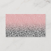 Carte De Visite Élégant Rose Gold Parties scintillant Empreinte de (Dos)