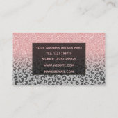 Carte De Visite Élégant Rose Gold Parties scintillant Empreinte de (Dos)