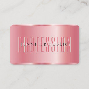 Carte De Visite Elégant Rose Gold Votre Modèle de texte personnali