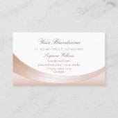 Carte De Visite Elégant Rose Gold White avec logo et Diamond Chic (Dos)