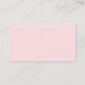 Carte De Visite Élégant rose moderne Script professionnel Plain Lu (Dos)