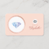 Carte De Visite Élégant Rose or et Wedding planner rose pâle (Devant)