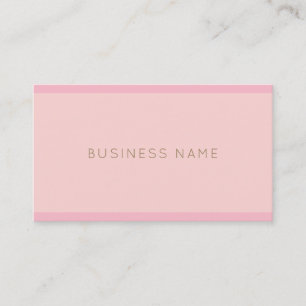 Carte De Visite Élégant rose or moderne Main Script Nom Plain