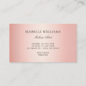 Carte De Visite Élégant Rose Or rose noir marbre Agate (Dos)